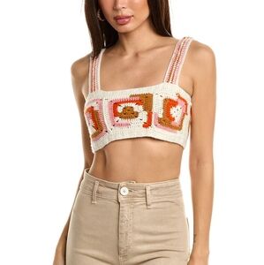 Sea NY Hayden Crochet Wool-Blend Top SIze Small